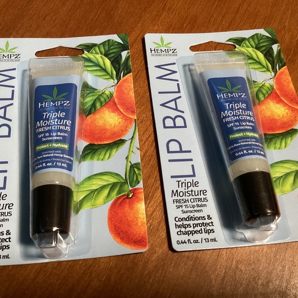 Hempz Lip Balm Triple Moisture Fresh Citrus SPF 15  New/Sealed - Picture 3 of 10